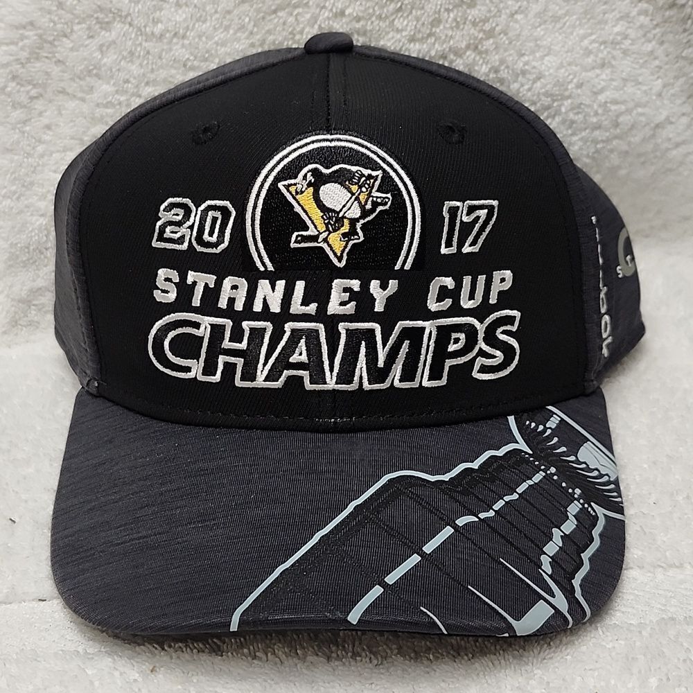 Reebok Pittsburgh Penguins 2017 Stanley Cup Champs Snapback Hat - New